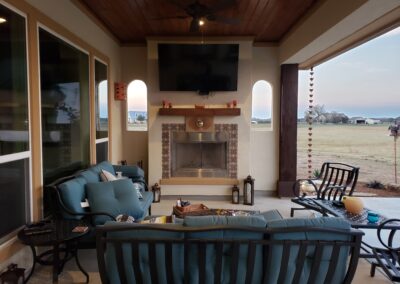 Burkhead Custom Home - Back Porch Outdoor Living