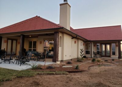 Burkhead Custom Home - Back Porch Wide View